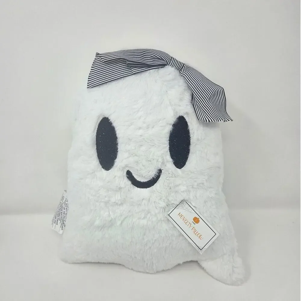 Little Boo w/Bow Ghost Decorative Halloween Pillow